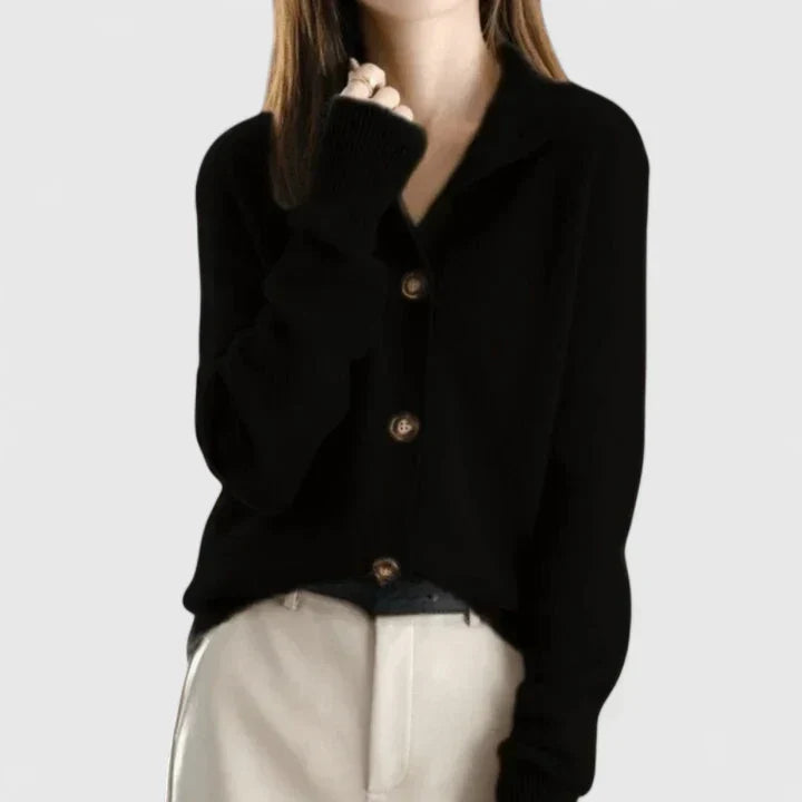 Helvano | Strickjacke mit Kragen für Damen