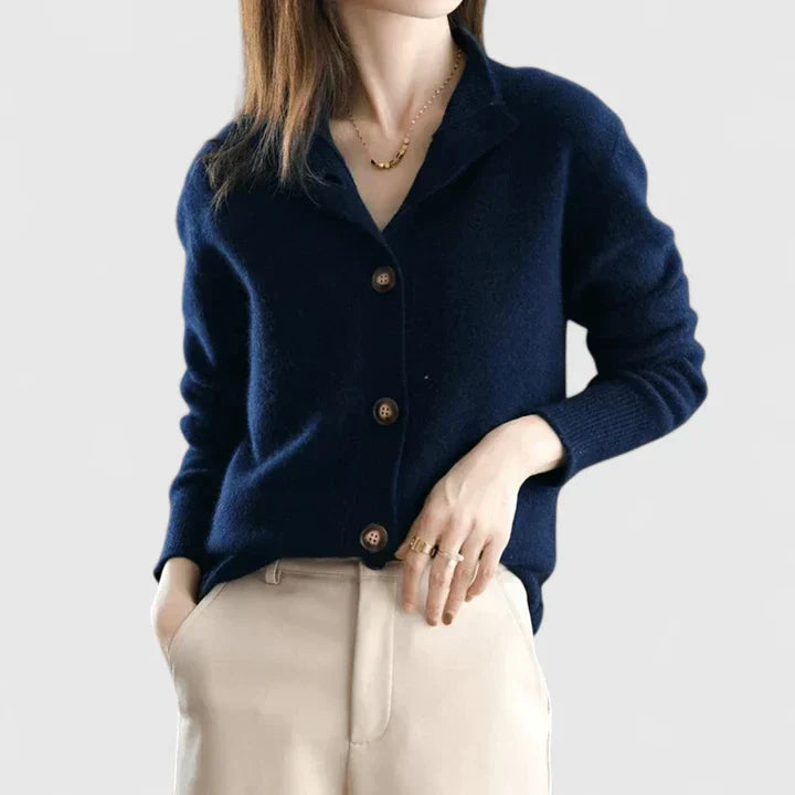 Helvano | Strickjacke mit Kragen für Damen
