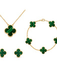 Helvano | Kleeblatt-Schmuckset in Gold & Perlmutt