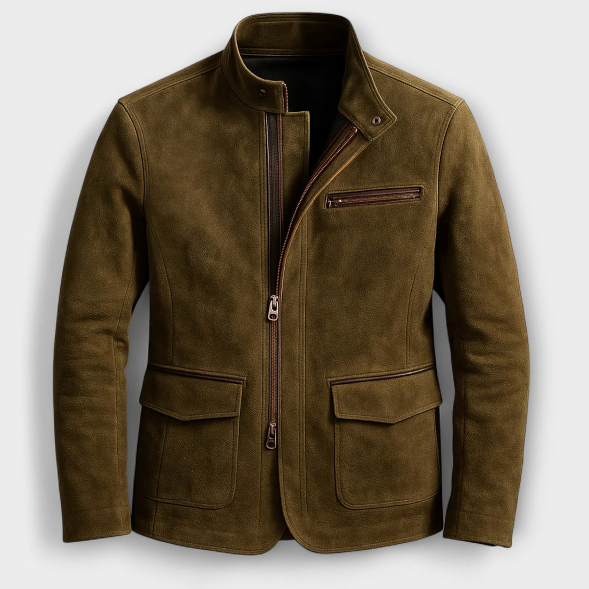 Helvano | Wildlederjacke für Herren in Braun