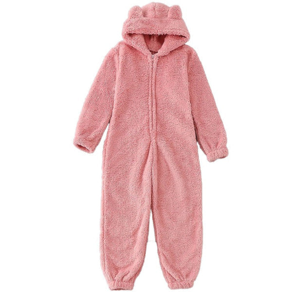 Helvano | Teddy-Fleece Overall mit Kapuze für Damen