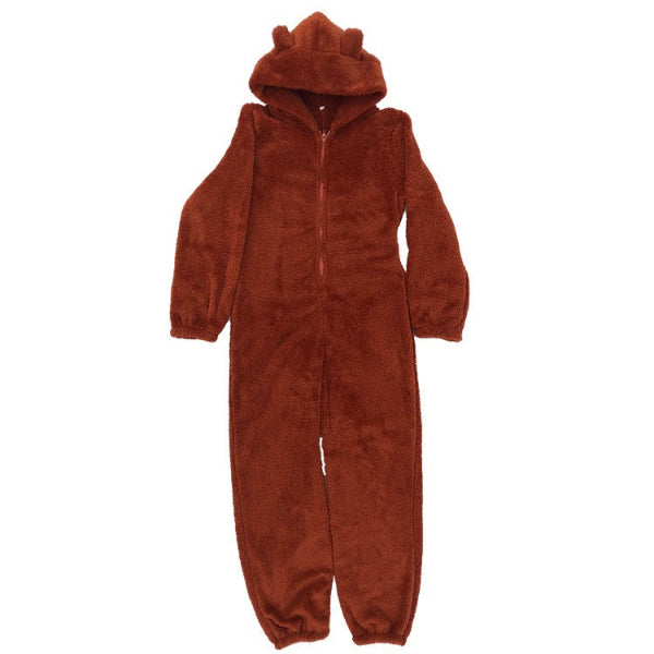 Helvano | Teddy-Fleece Overall mit Kapuze für Damen