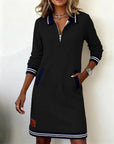 Helvano | Baumwollkleid mit langen Ärmeln für Damen