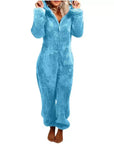 Helvano | Teddy-Fleece Overall mit Kapuze für Damen