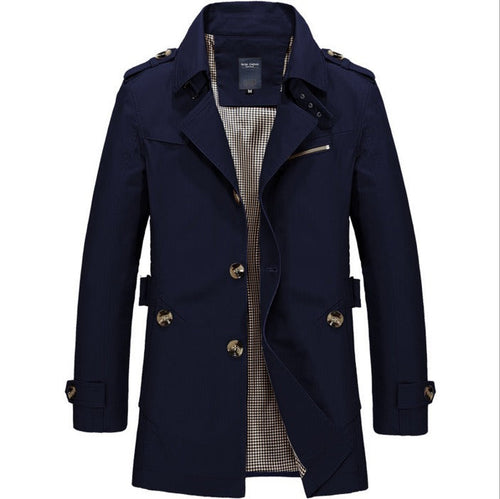 Helvano | Herren-Trenchcoat mit Doppelknopfleiste