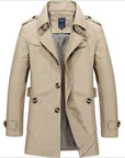 Helvano | Herren-Trenchcoat mit Doppelknopfleiste