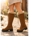Helvano | Kniehohe Schnür-Winterstiefel für Damen
