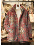 Helvano | Vintage-Jacke mit Blumenmuster für Damen