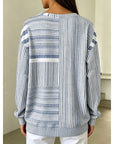 Helvano | Gestreiftes Colorblock-Sweatshirt mit Rundhals