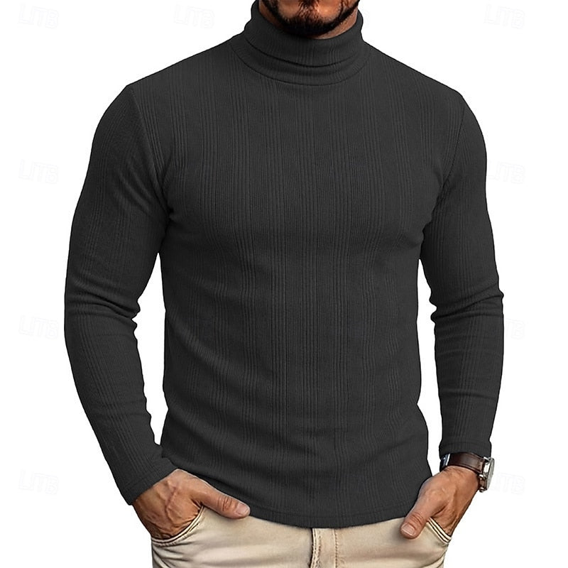 Helvano | Strukturierter Rollkragenpullover für Herren
