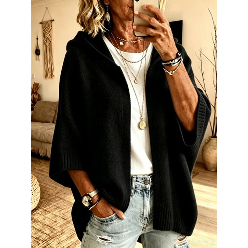Helvano | Kapuzen-Strickjacke für Damen