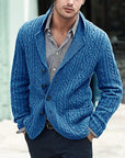 Helvano | Zopfstrick-Cardigan mit Knöpfen für Herren