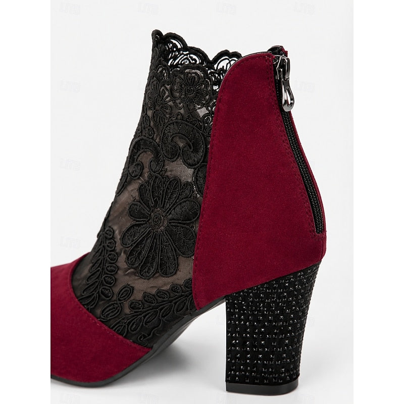 Helvano | Damen-Stiefeletten mit Absatz und Spitze