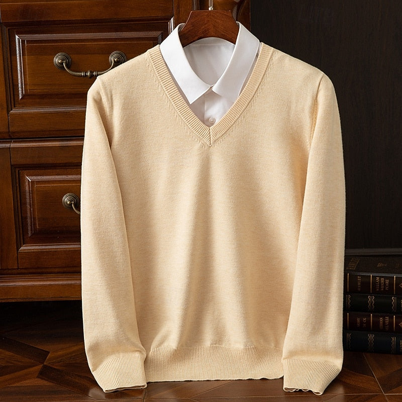 Helvano | Strickpullover mit V-Ausschnitt für Herren
