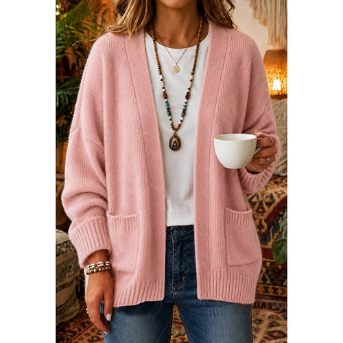 Helvano | Lockere offene Strickjacke für Damen
