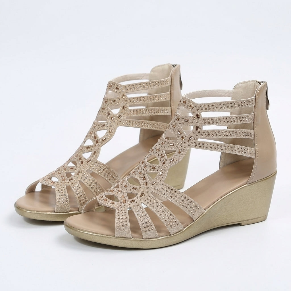 Helvano | Keilsandalen mit Reissverschluss für Damen