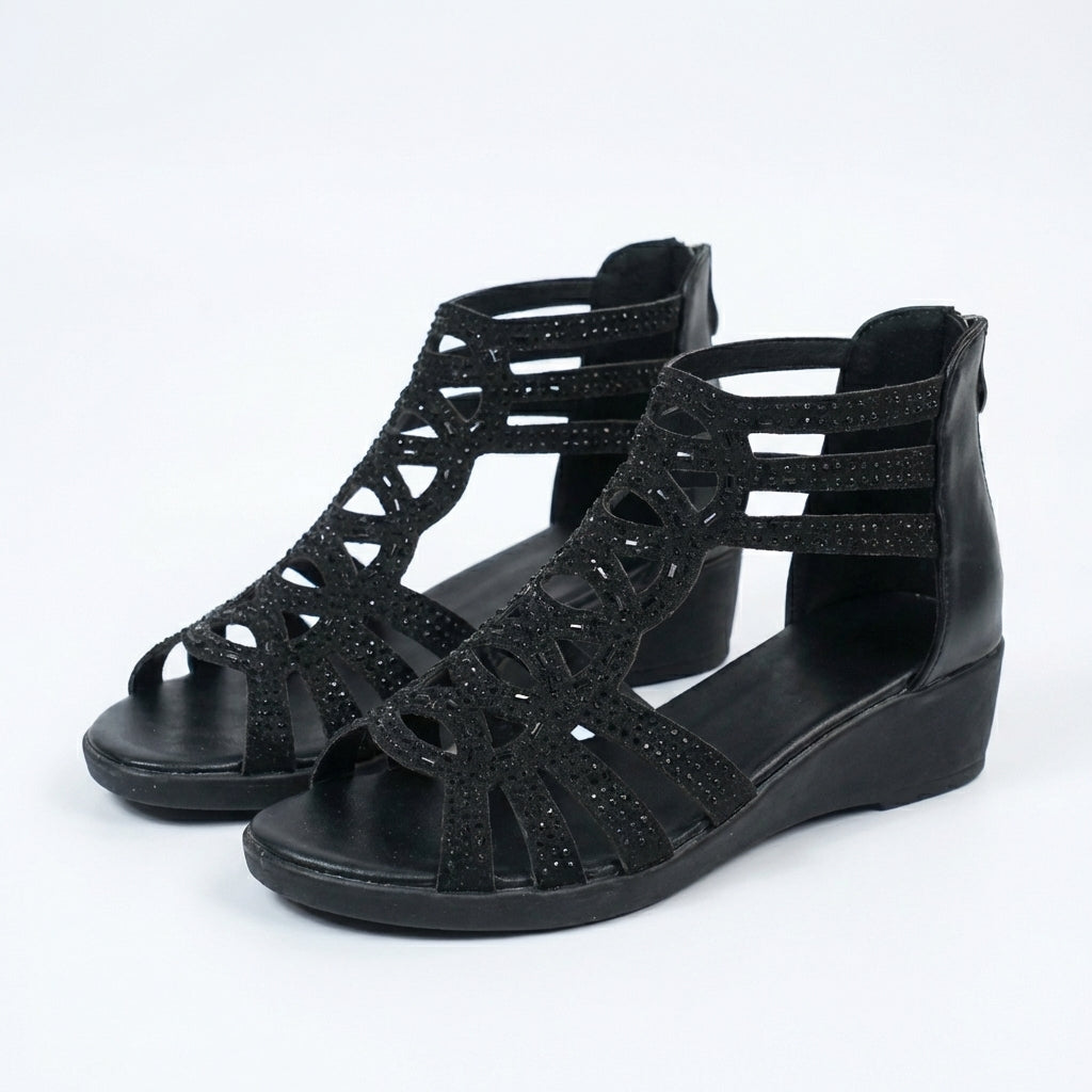 Helvano | Keilsandalen mit Reissverschluss für Damen