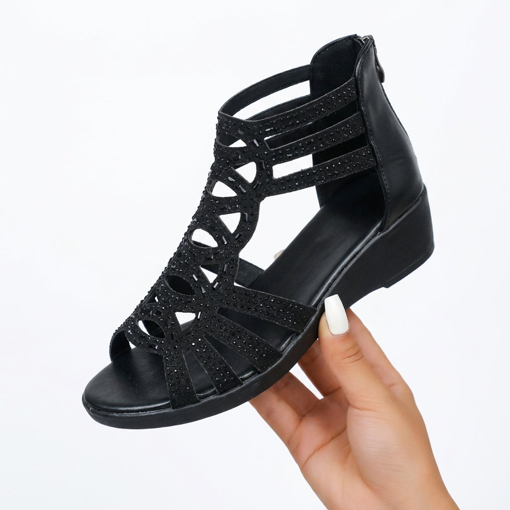 Helvano | Keilsandalen mit Reissverschluss für Damen