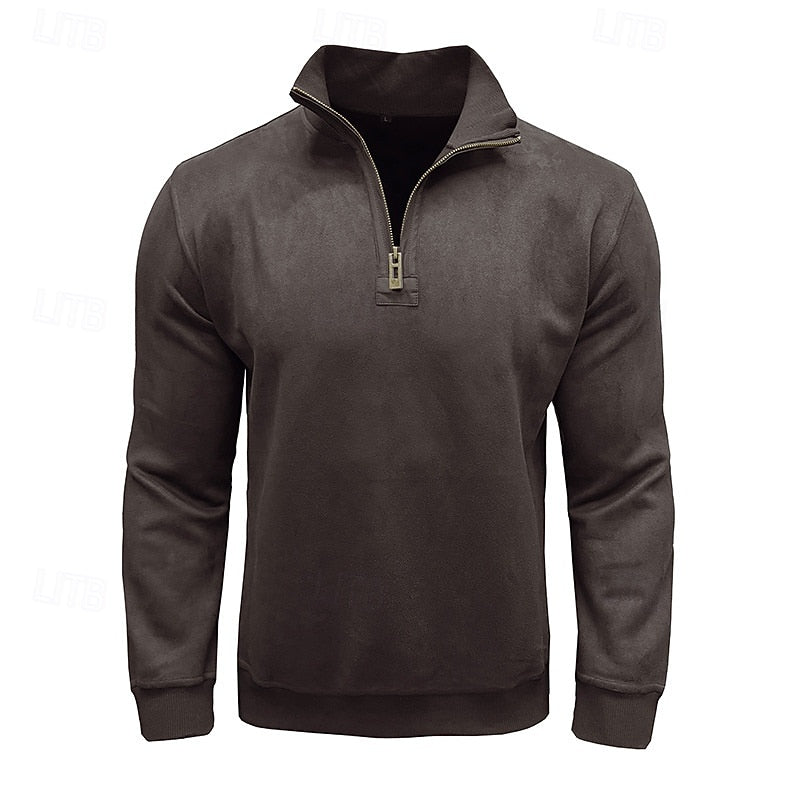 Helvano | Troyer-Sweatshirt mit Stehkragen für Herren