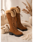 Helvano | Kniehohe Schnür-Winterstiefel für Damen