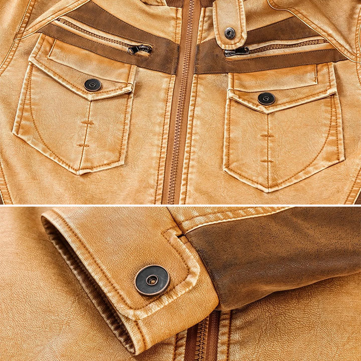 Helvano | Lederjacke für Herren in Braun