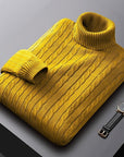Helvano | Zopfstrick-Rollkragenpullover für Herren
