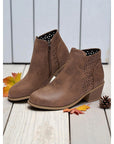 Helvano | Cut-out Stiefeletten mit niedrigem Absatz für Damen