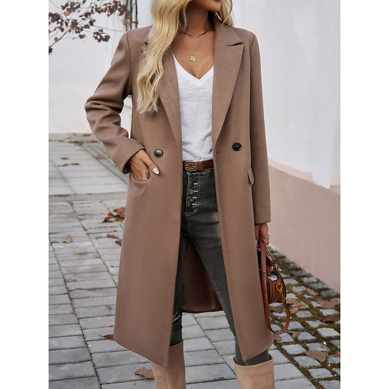Helvano | Taillierter Longline-Mantel für Damen