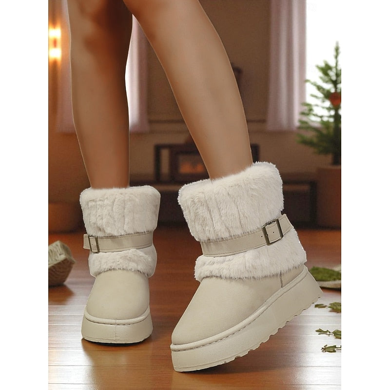 Helvano | Damen-Schneestiefel mit flauschigem Besatz