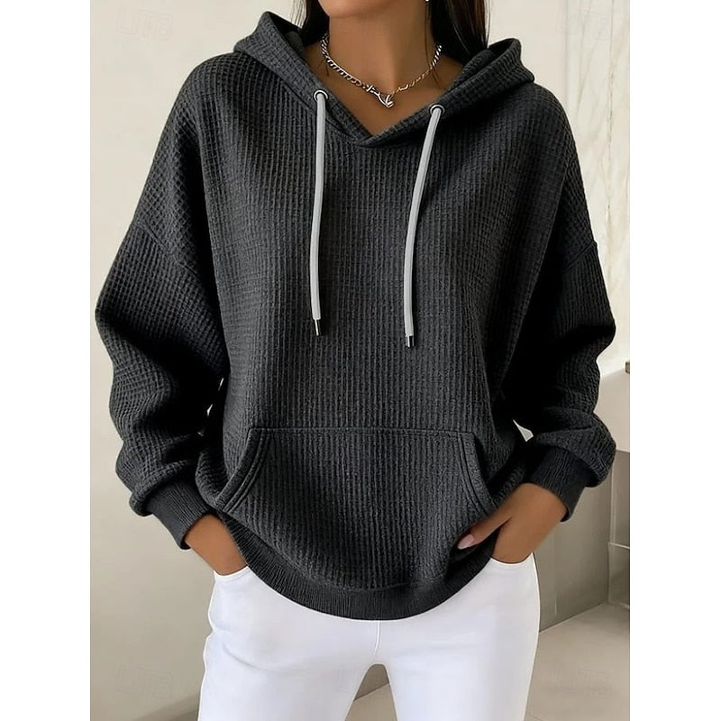 Helvano | Struktur-Hoodie mit Tunnelzug