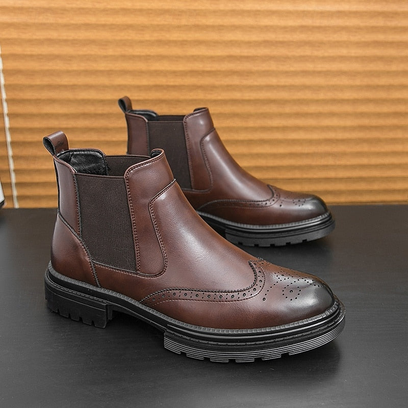Helvano | Chelsea Boots mit Flügelkappe für Herren