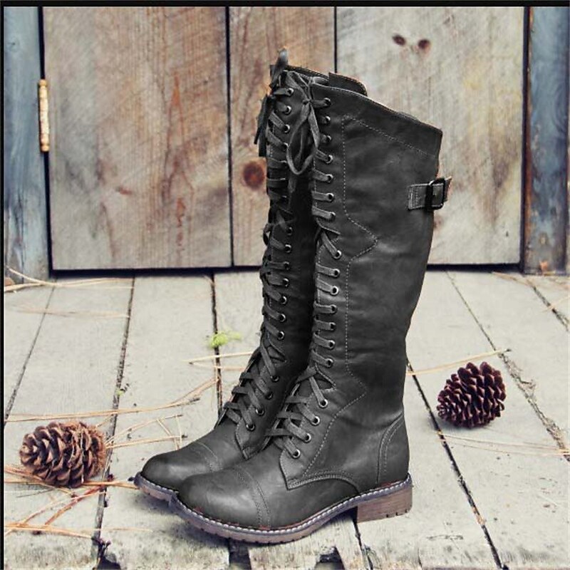 Helvano | Hohe Schnürstiefel im Reiterstil für Damen