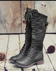 Helvano | Hohe Schnürstiefel im Reiterstil für Damen