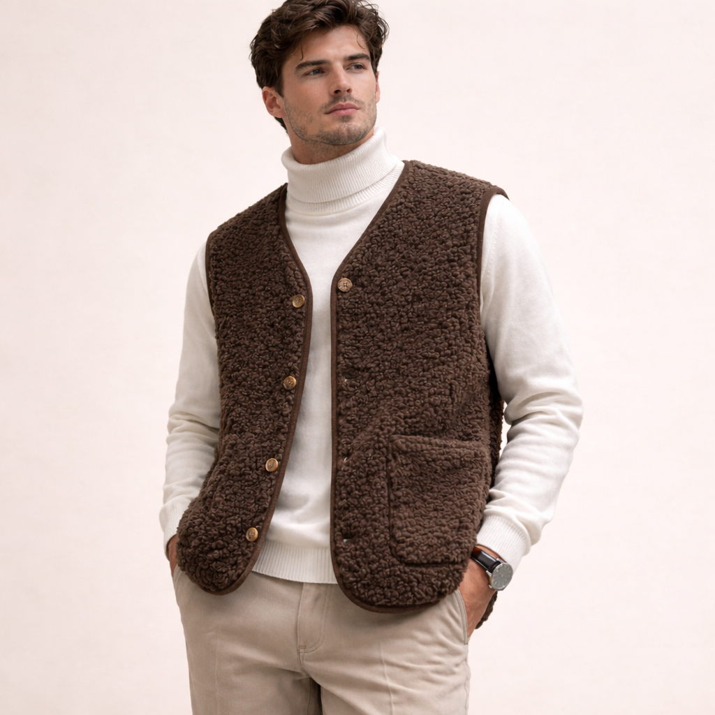 Helvano | Herren Teddy-Fleece Weste