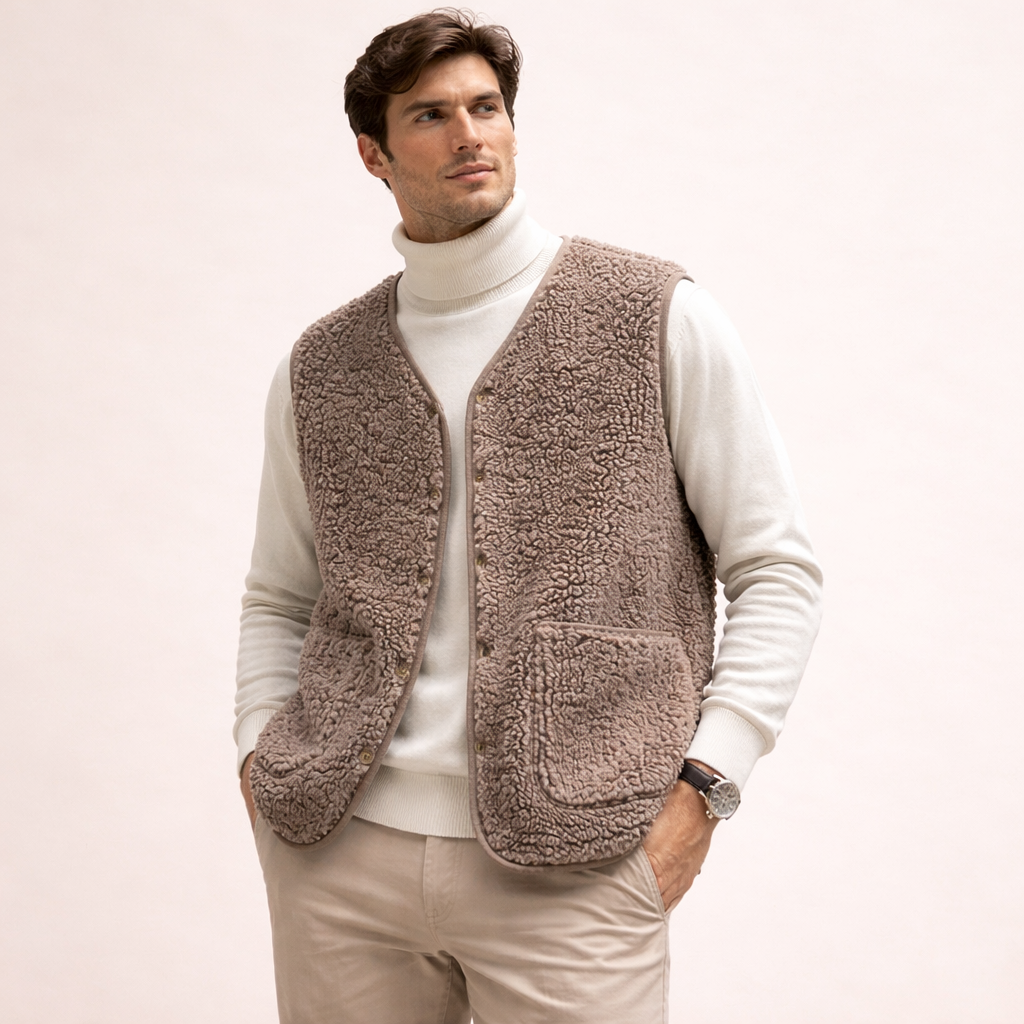 Helvano | Herren Teddy-Fleece Weste