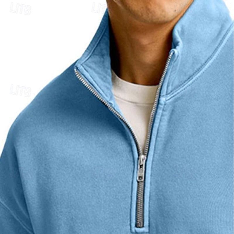 Helvano | Troyer Sweatshirt mit Reissverschluss für Herren