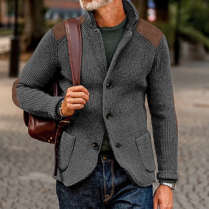 Helvano | Strukturierte Strickjacke für Herren