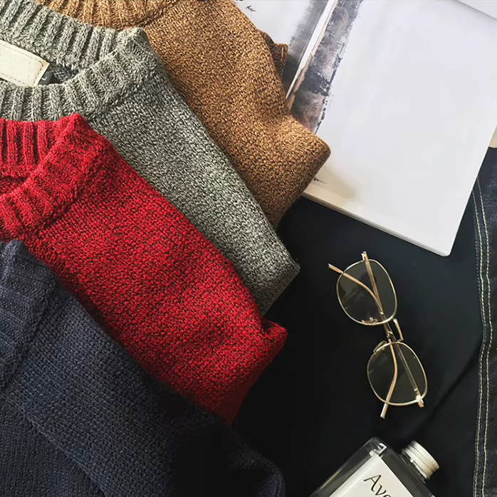 Helvano | Herren-Strickpullover aus Baumwoll-Wollmischung
