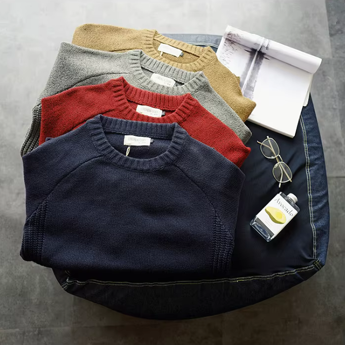 Helvano | Herren-Strickpullover aus Baumwoll-Wollmischung