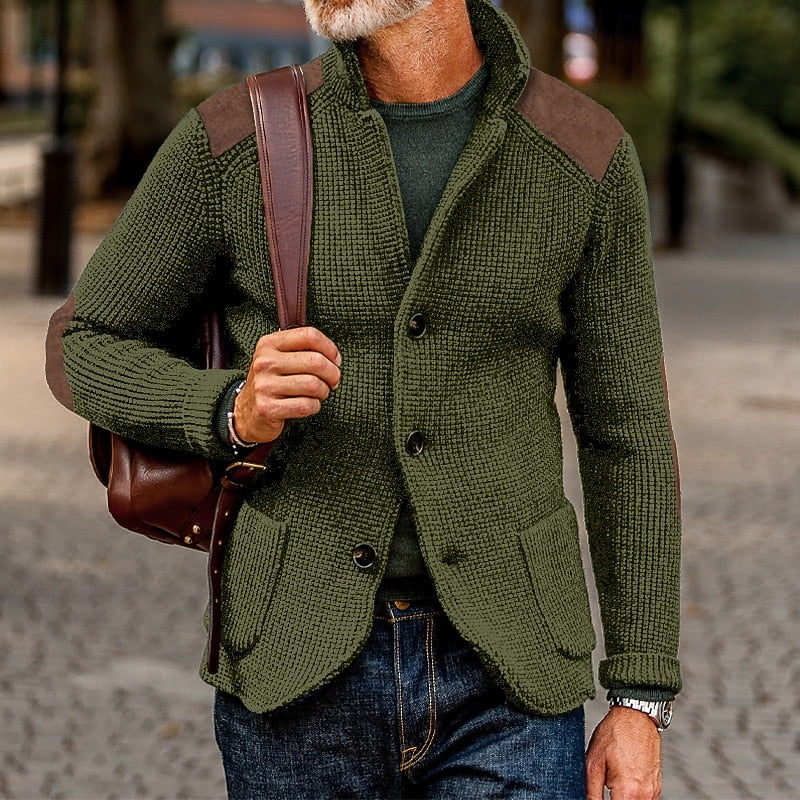 Helvano | Strukturierte Strickjacke für Herren