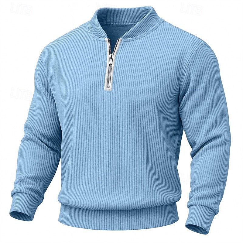 Helvano | Gerippter Troyer Pullover für Herren