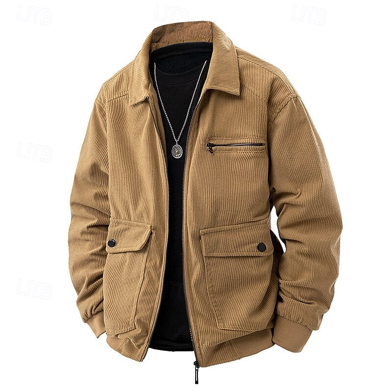 Helvano | Herrenjacke mit Rippkragen