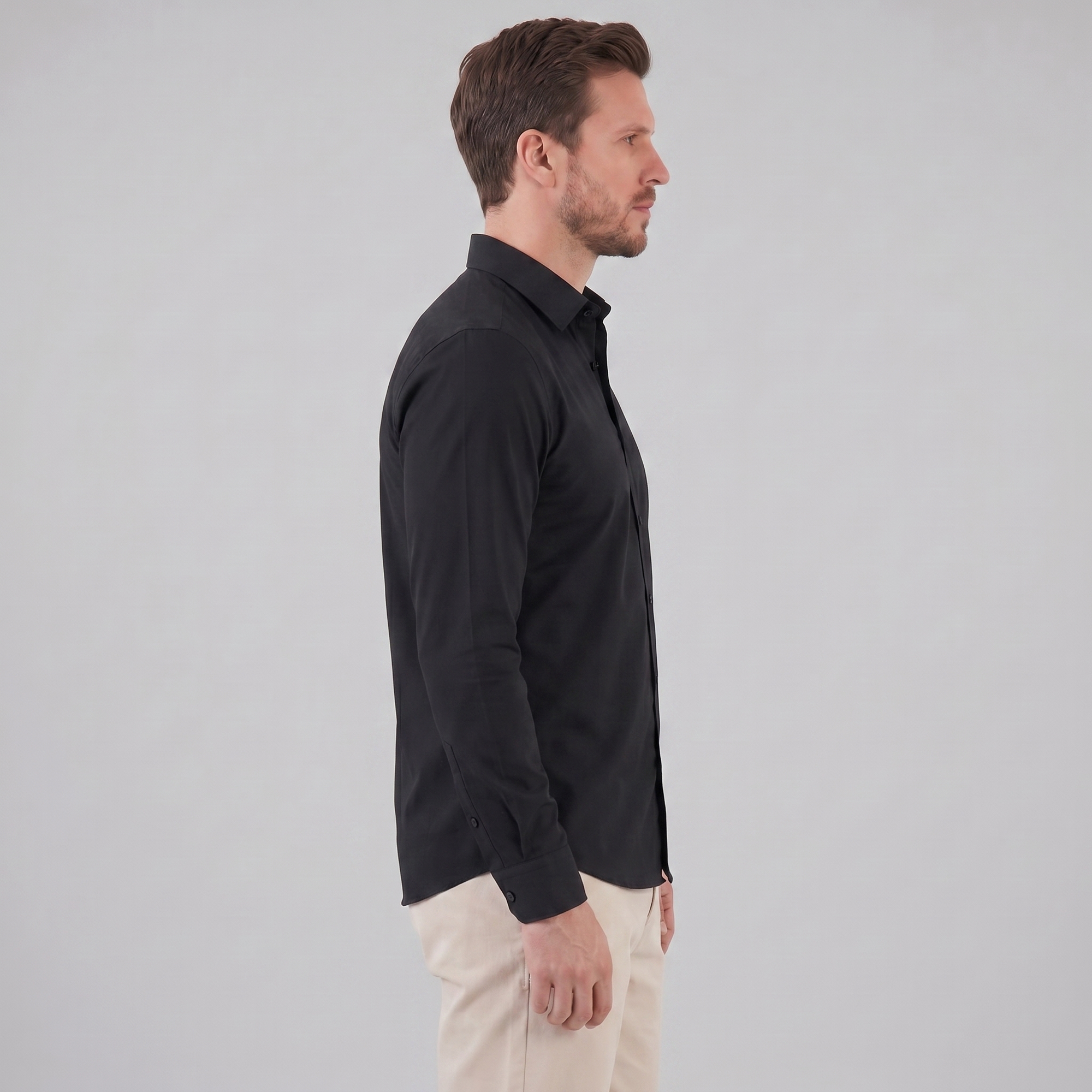 Helvano | Slim-Fit Herrenhemd mit langem Arm