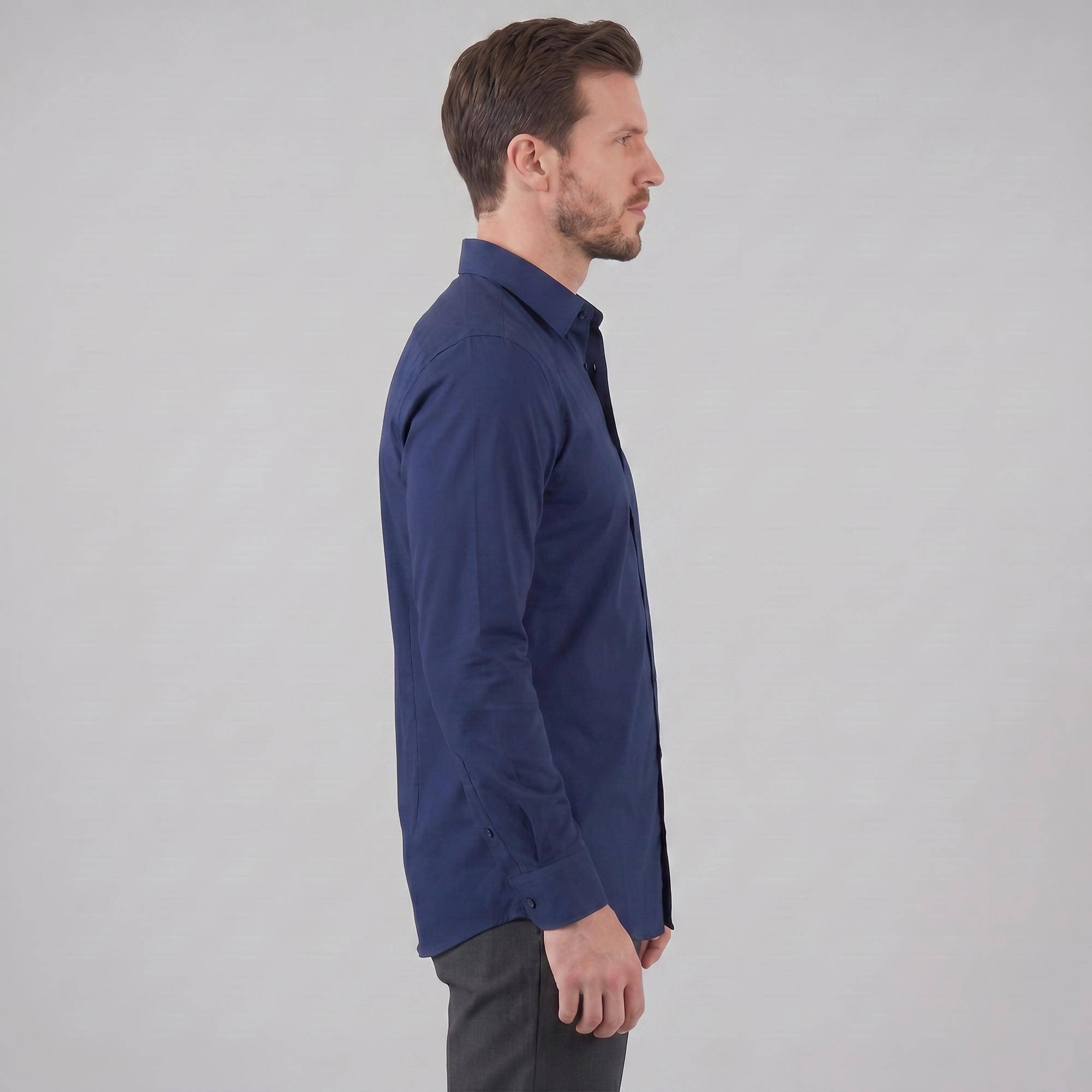 Helvano | Slim-Fit Herrenhemd mit langem Arm