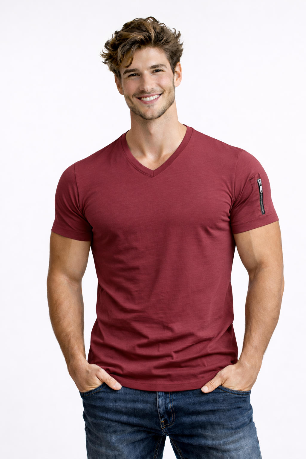 Helvano | T-Shirt für Herren mit V-Ausschnitt