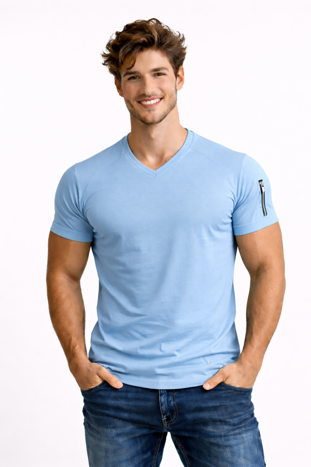 Helvano | T-Shirt für Herren mit V-Ausschnitt