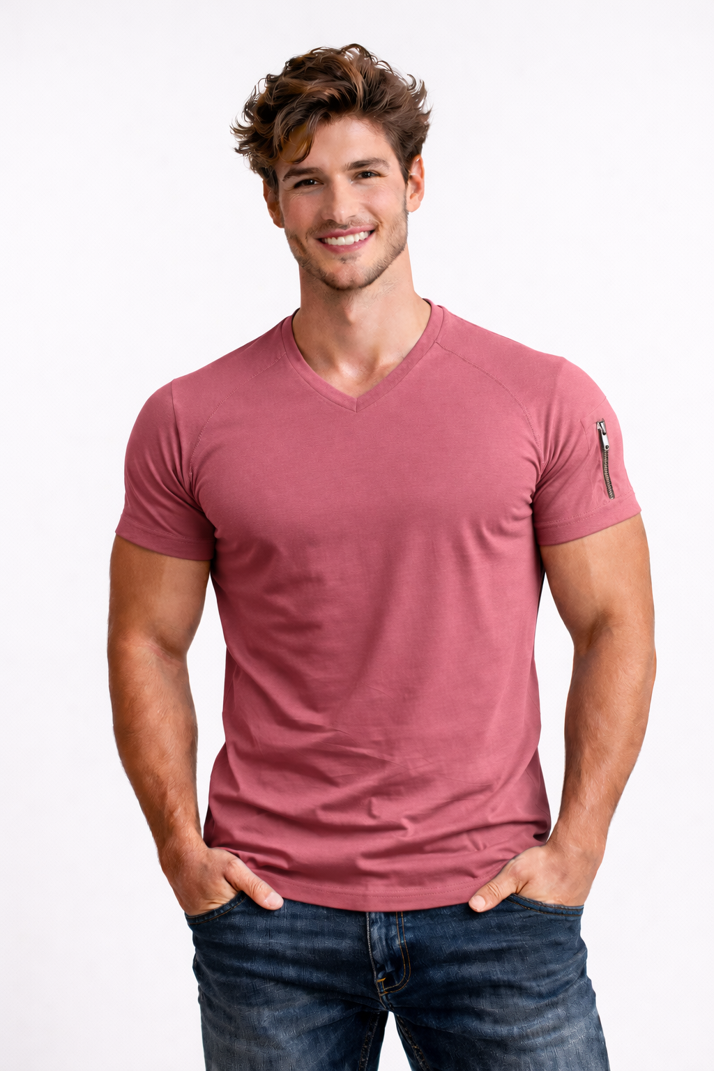 Helvano | T-Shirt für Herren mit V-Ausschnitt
