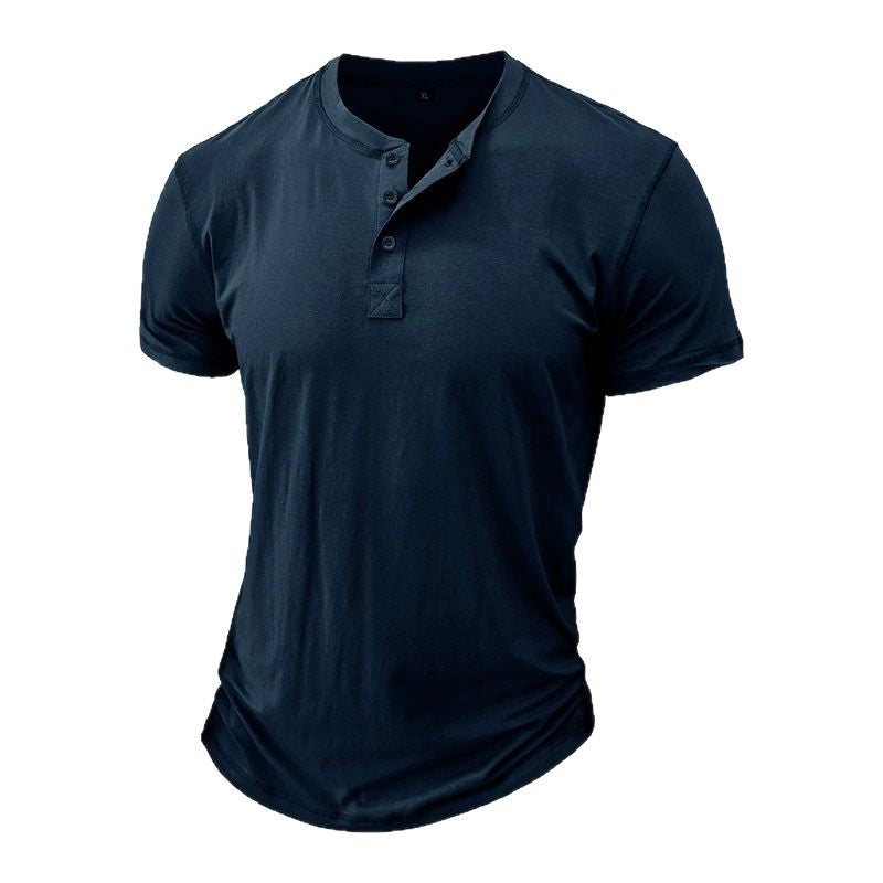 Helvano | T-Shirt mit Knopfleiste für Herren