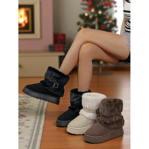 Helvano | Damen-Schneestiefel mit flauschigem Besatz