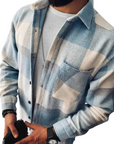 Helvano | Herren Hemdjacke aus Wollmischung, kariert